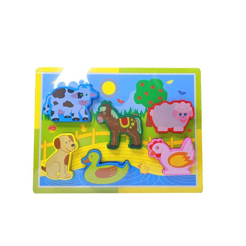 GENERICO - ROMPECABEZA ALTO RELIEVE DE ANIMALITOS  DE LA GRANJA