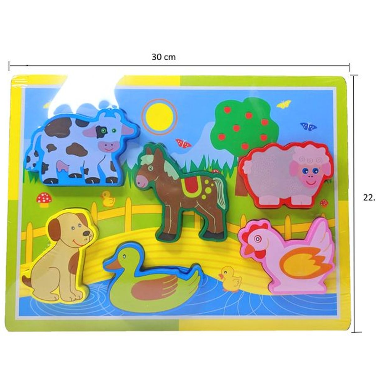 GENERICO - ROMPECABEZA ALTO RELIEVE DE ANIMALITOS  DE LA GRANJA