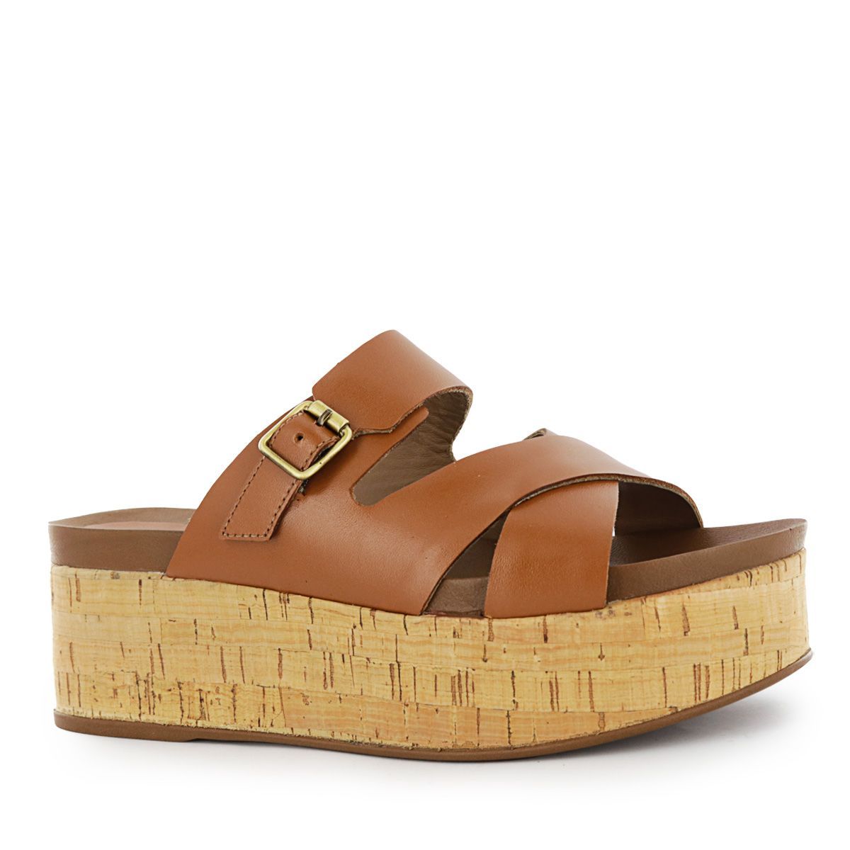 SESTRA - Sandalias con plataforma Mujer Sestra Mar01 Caramelo Cuero Natural