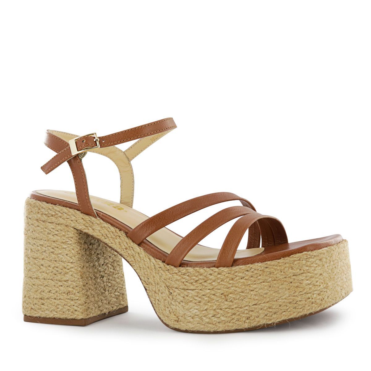 SESTRA - Sandalias con Taco Mujer Sestra Amaya01 Caramelo Cuero Natural
