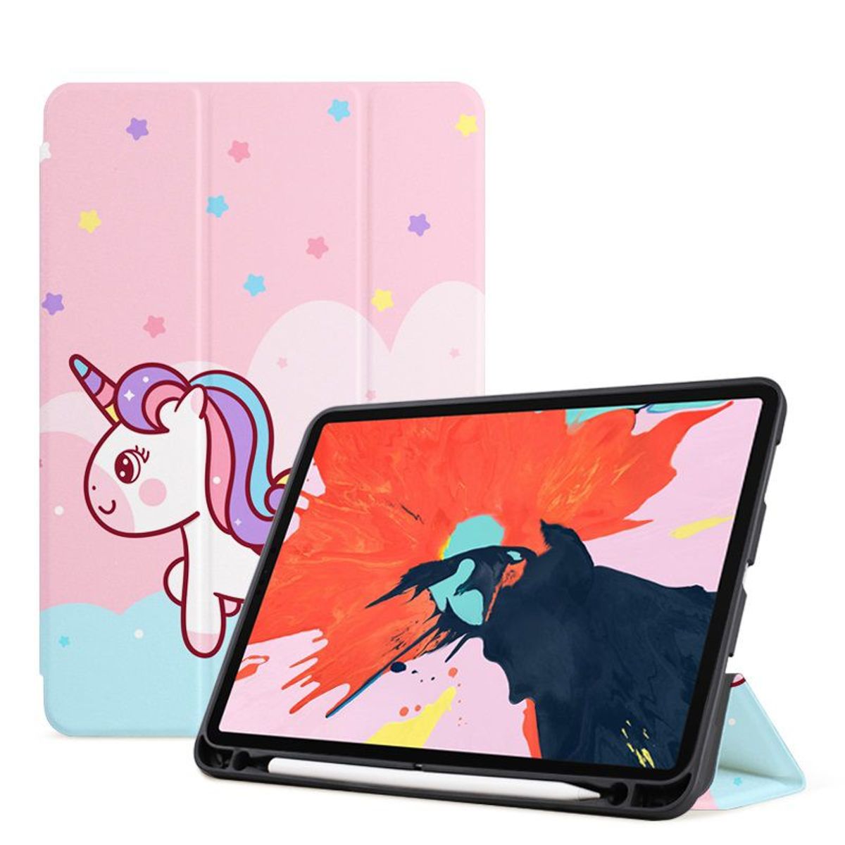 GENERICO - Case iPad Air 10.5 Smart cover funda - Diseño Unicornio