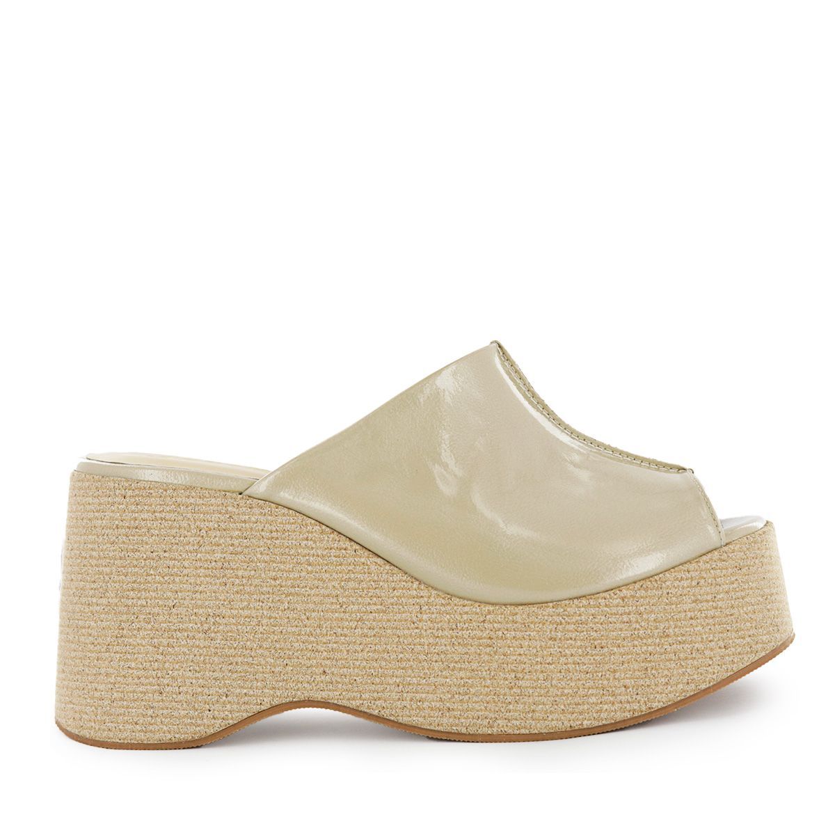 SESTRA - Sandalias con Plataforma Mujer Sestra Valka01 Latte Cuero Charol