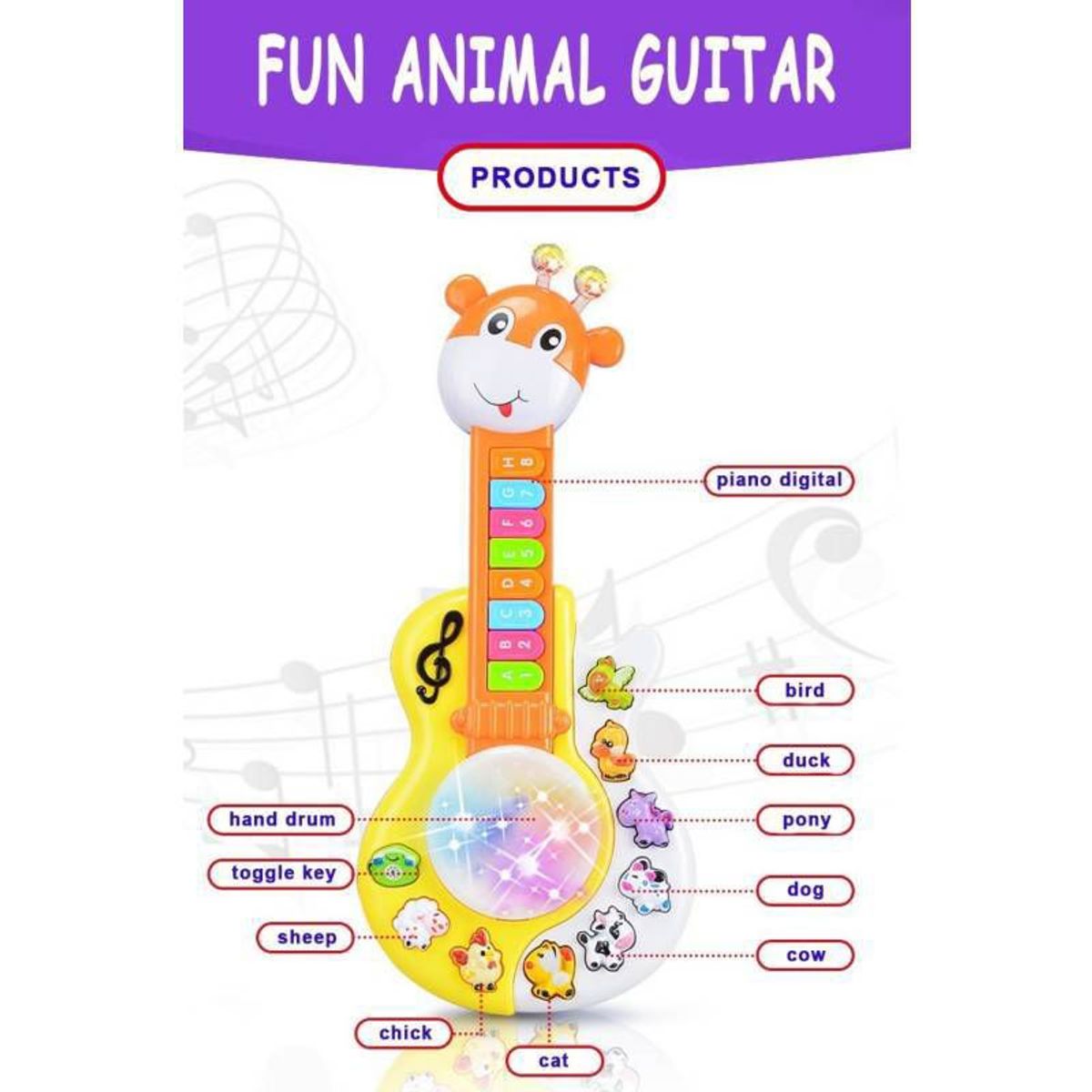 GENERICO - Juguete Guitarra Jirafa Con Antena