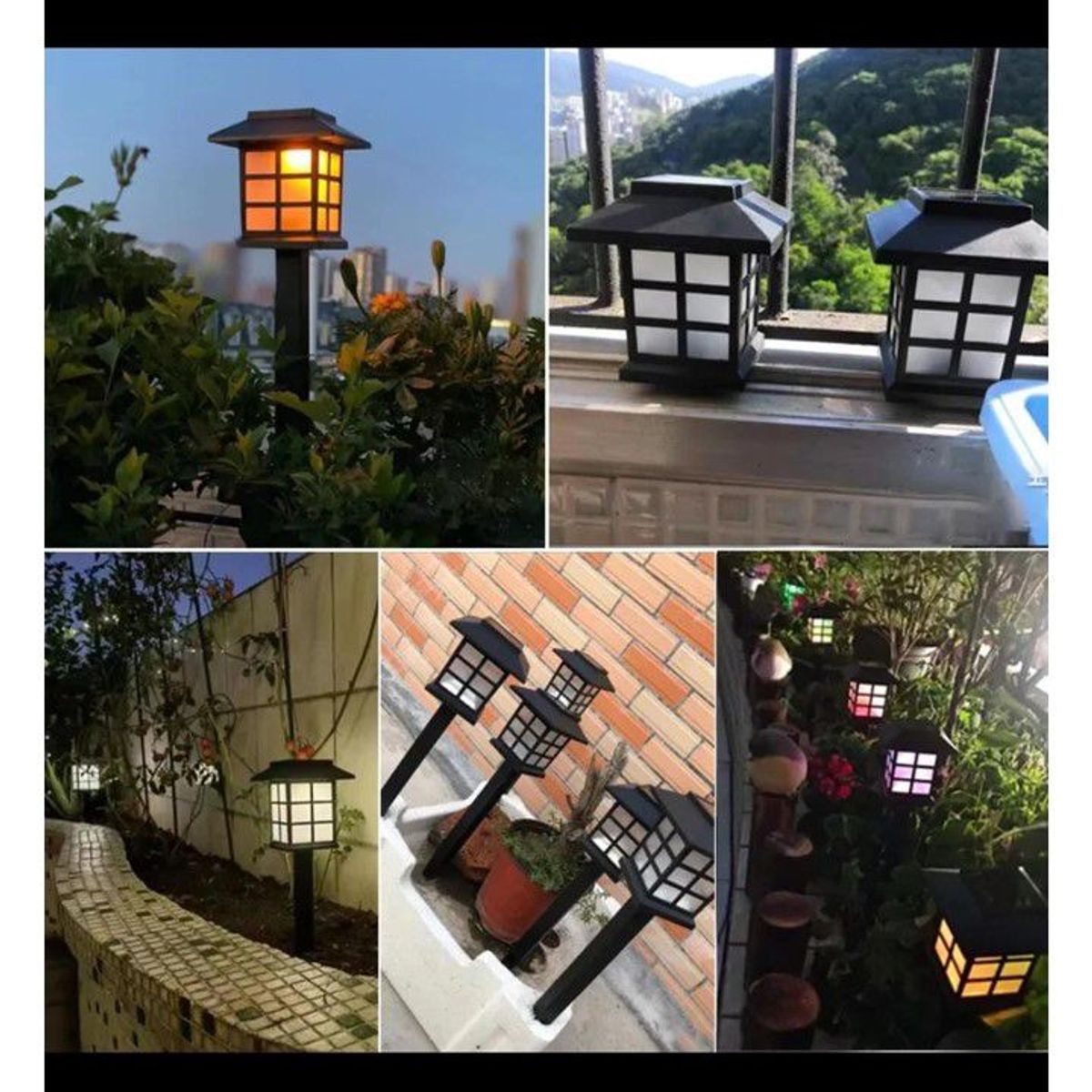 GENERICO - 6 Estacas Lamparas Led Solar Impermeables Decorativas Exterior Jardin