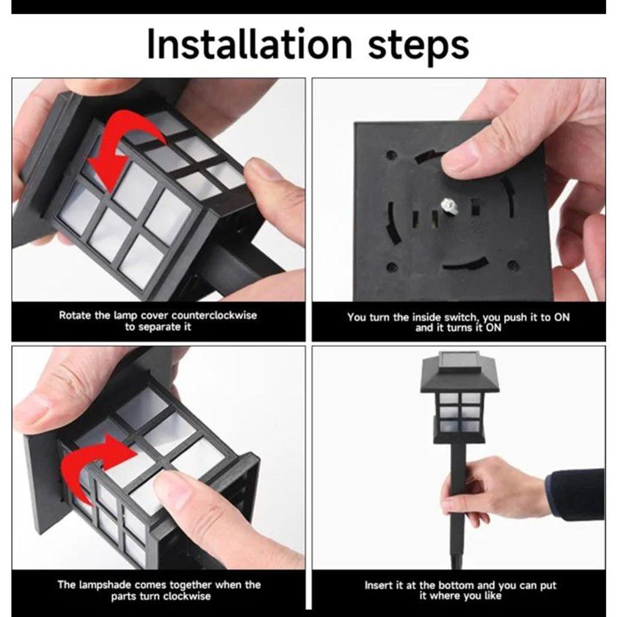 GENERICO - 6 Estacas Lamparas Led Solar Impermeables Decorativas Exterior Jardin