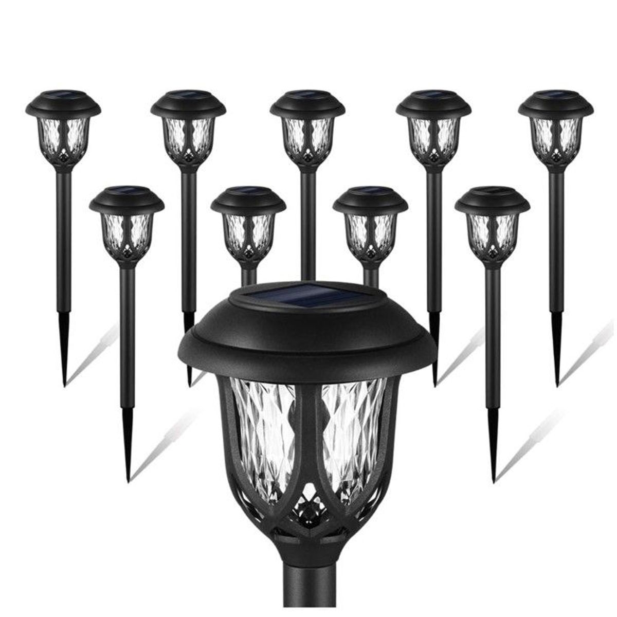 GENERICO - 6 Estacas Lamparas Led Solar Impermeables Decorativas Exterior Jardin