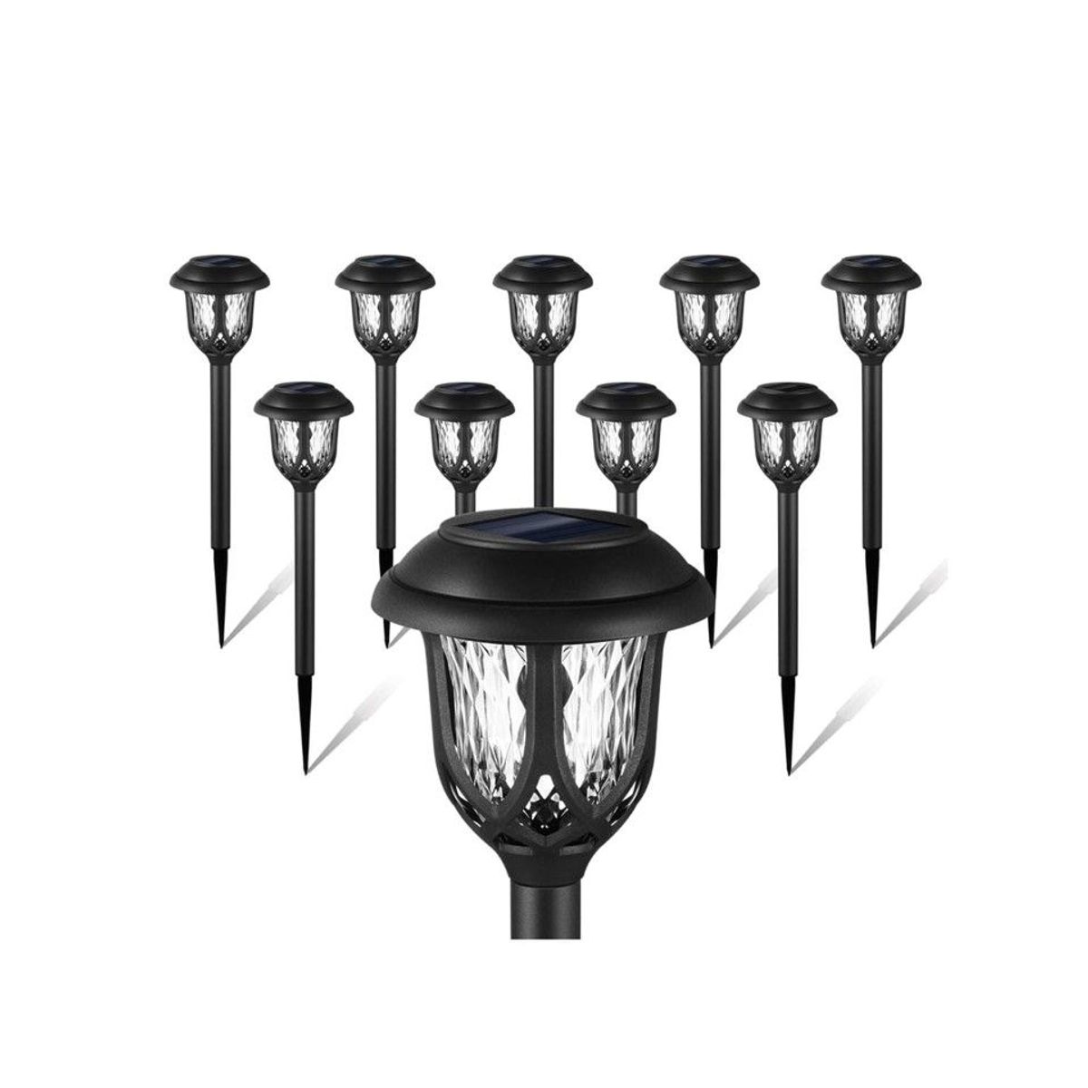 GENERICO - 6 Estacas Lamparas Led Solar Impermeables Decorativas Exterior Jardin