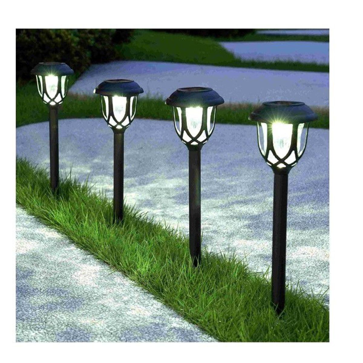 GENERICO - 6 Estacas Lamparas Led Solar Impermeables Decorativas Exterior Jardin