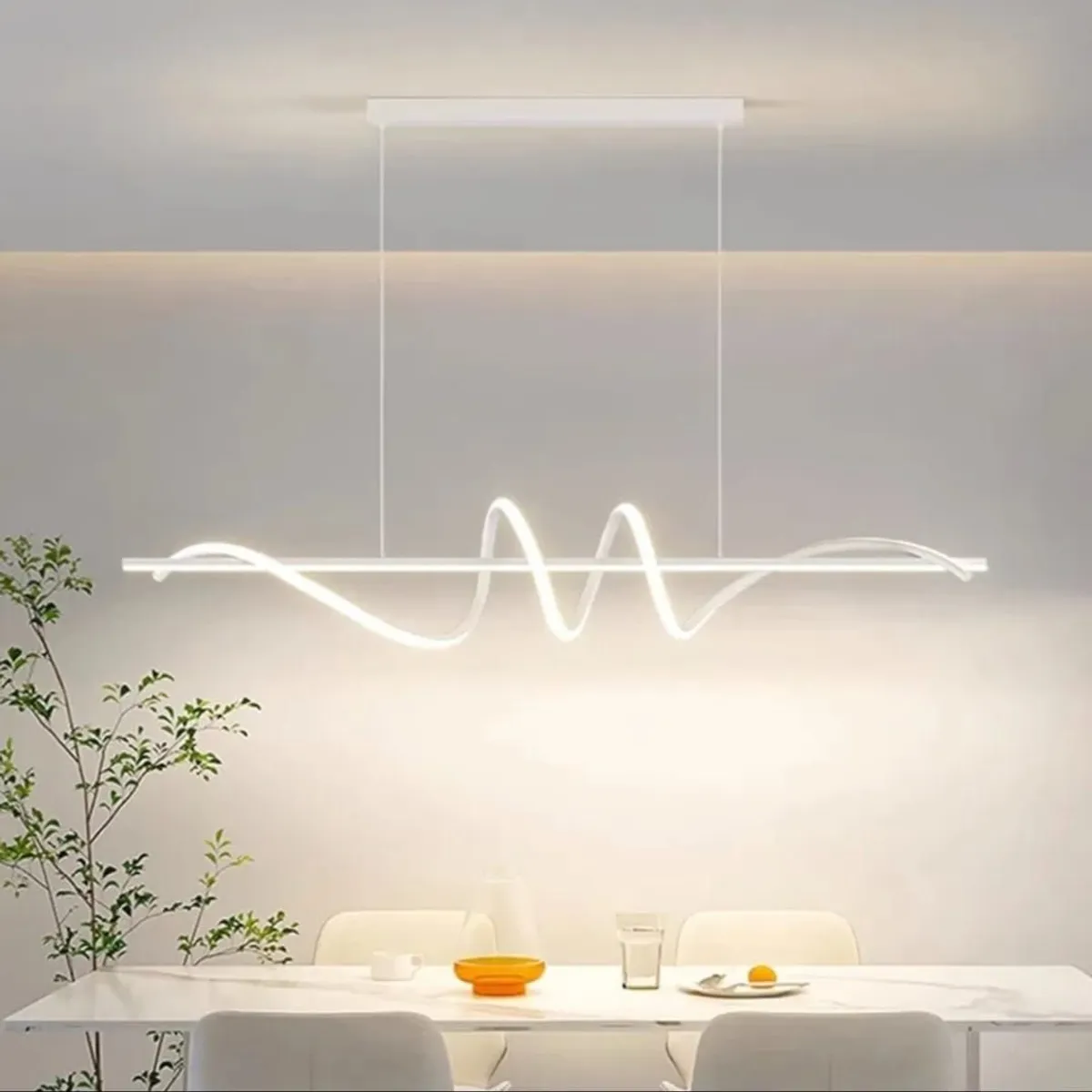 GENERICO - Lámpara de techo led spiral 3 luces con control