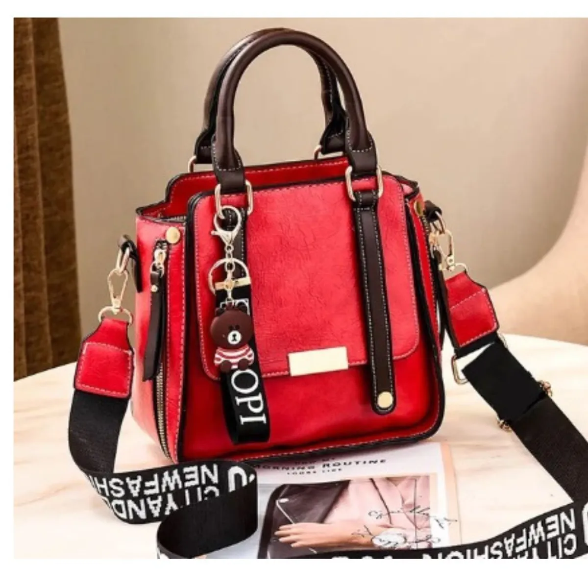 GENERICO - Bolso de mano Bolso bandolera Cuero de PU Oficina Diario Cremallera