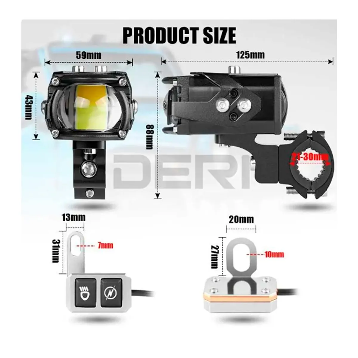 GENERICO - Explorador F35 Dual Color Con Ojo de Diablo 9000LM