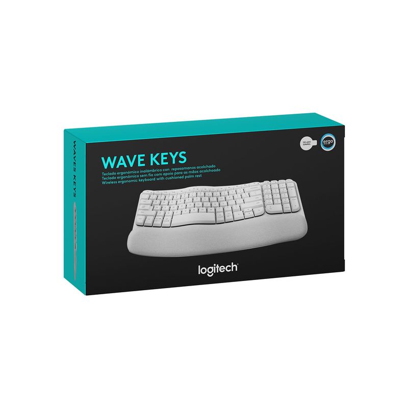 LOGITECH - Teclado Logitech Ergo Wave Keys Wireless Bolt /Bt/Sp White