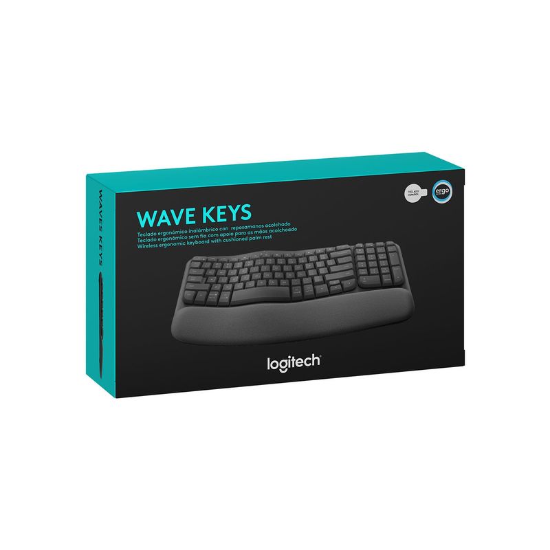 LOGITECH - Teclado Logitech Ergo Wave Keys Wireless Bolt /Bt/Sp Graphite