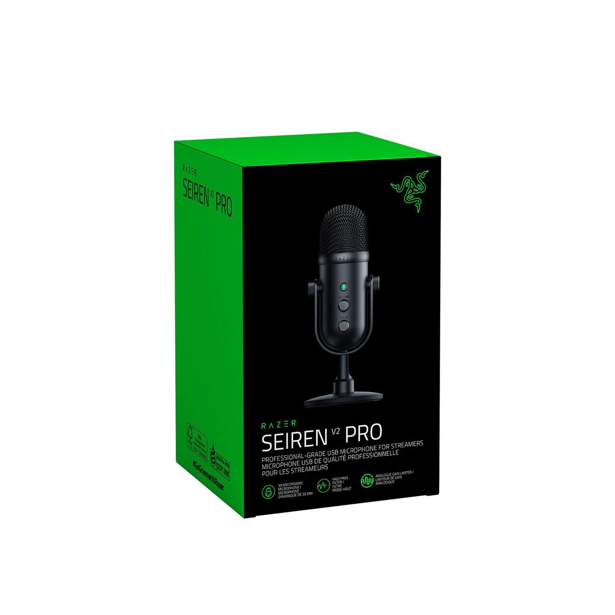 RAZER - Microfono Gamer Razer Seiren V2 Pro Usb Black