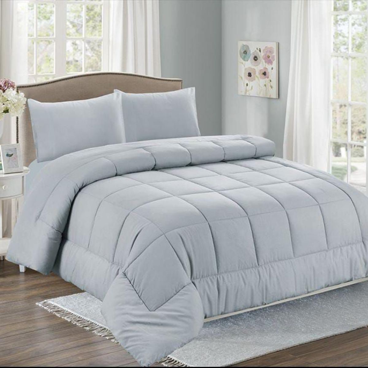 CASATEX - EDREDÓN GRIS 100% ALGODÓN 1.5 PLZ