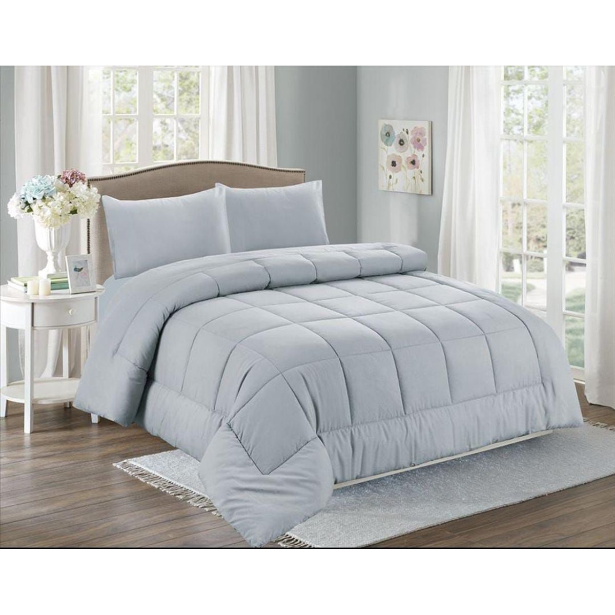 CASATEX - EDREDÓN GRIS 100% ALGODÓN 1.5 PLZ