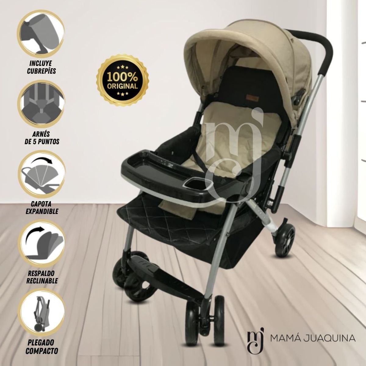 EBABY - Coche Cuna de Lujo «ROSY» Edición Limitada Beige