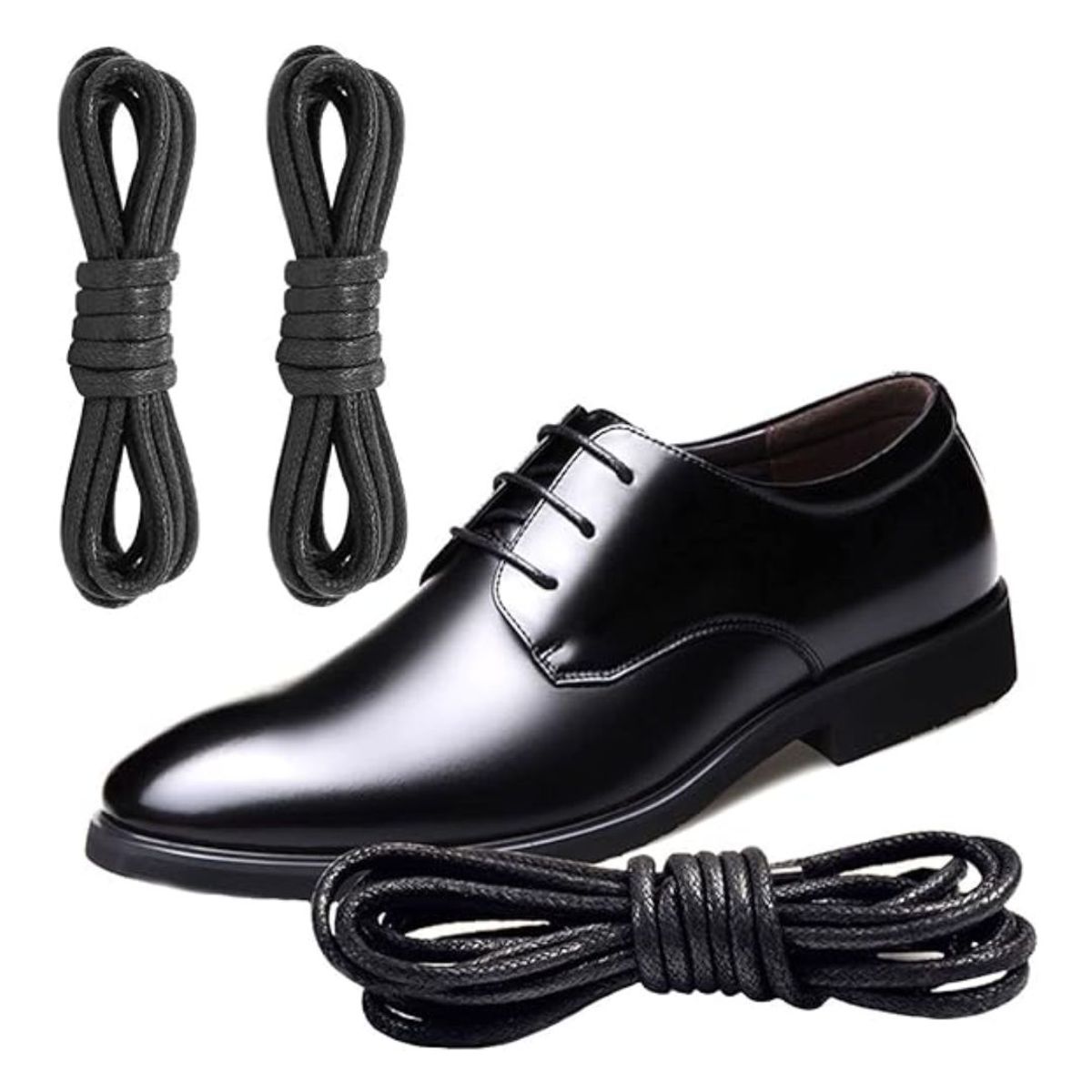 GENERICO - Pasador para zapato de vestir cordones de cera 2 pares