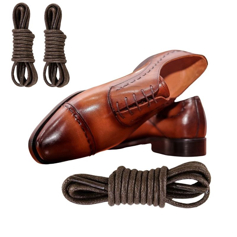 GENERICO - Pasador para zapato de vestir cordones de cera 2 pares