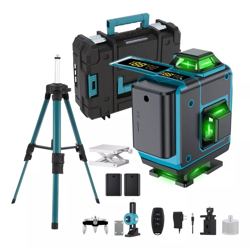 XTD - Nivel Laser 16 Lineas 4D 360 Pantalla Digital Profesional Tripode