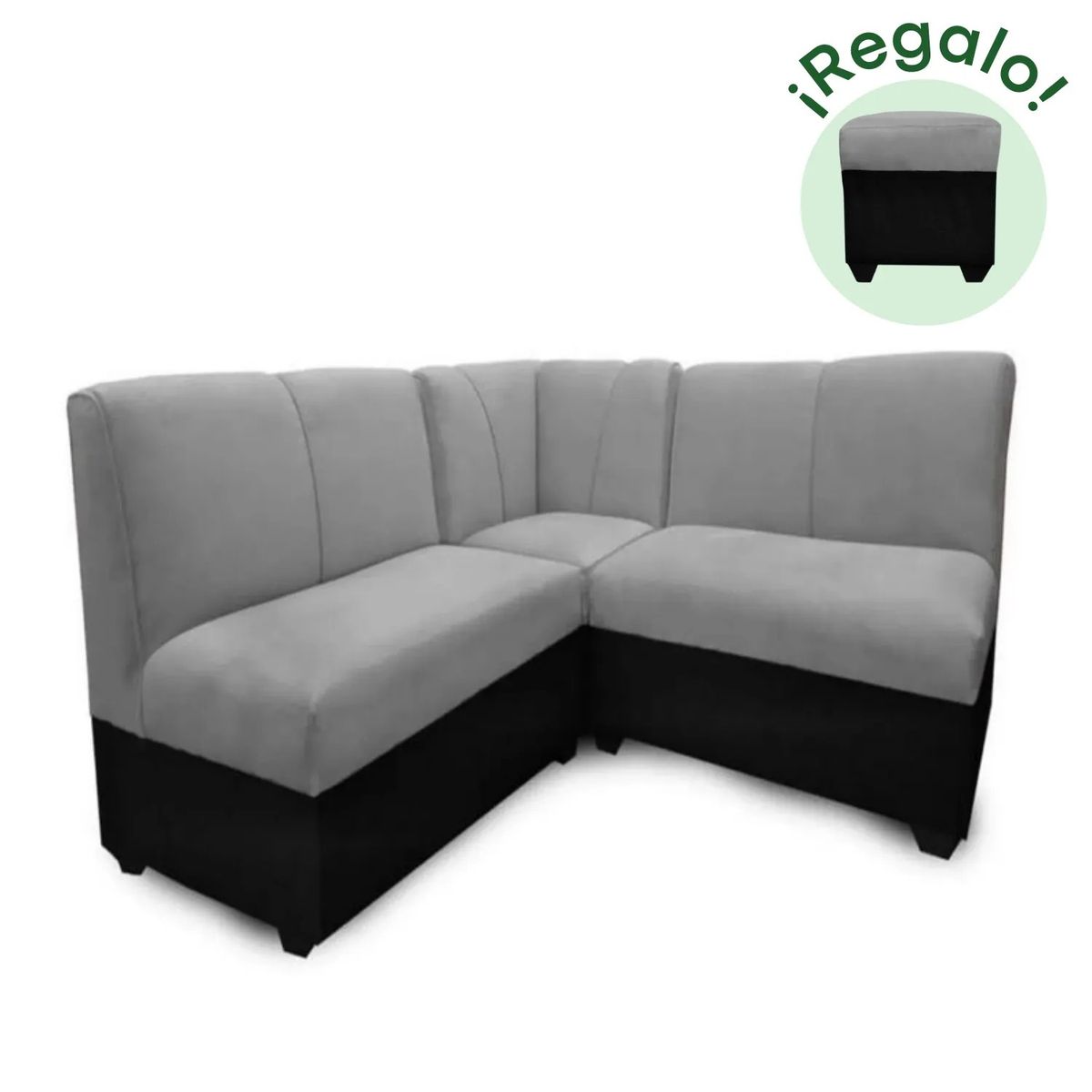 GENERICO - Seccional Provenzal Plomo + Banqueta de regalo