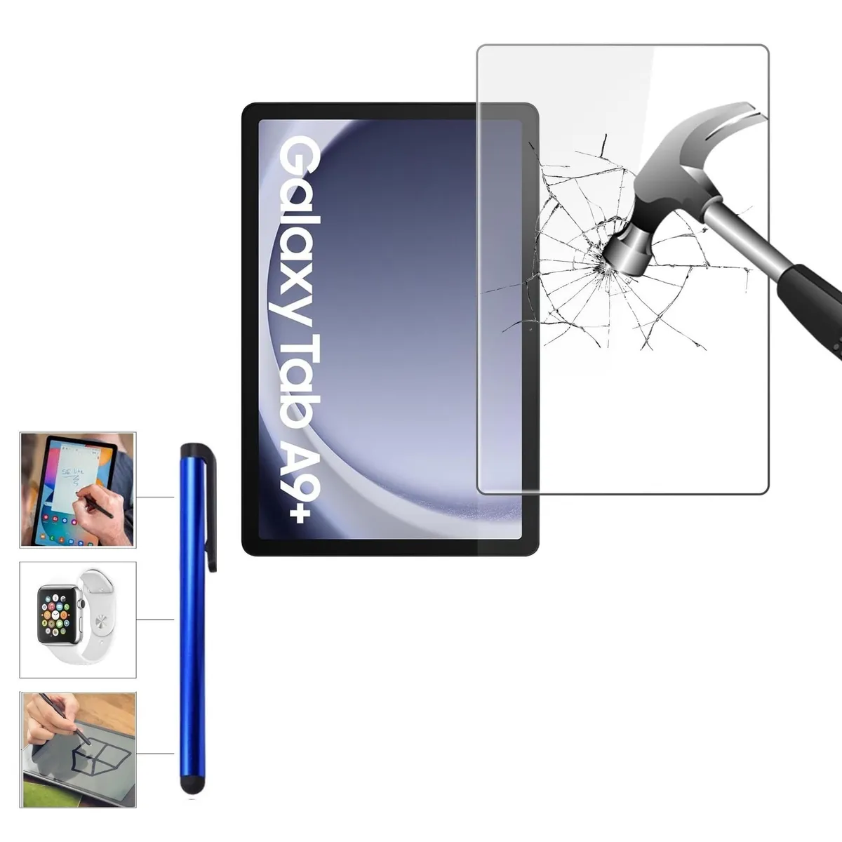 GENERICO - Mica Vidrio templado + Lápiz para Samsung Tab A9 + 2023 SM-X210 X215