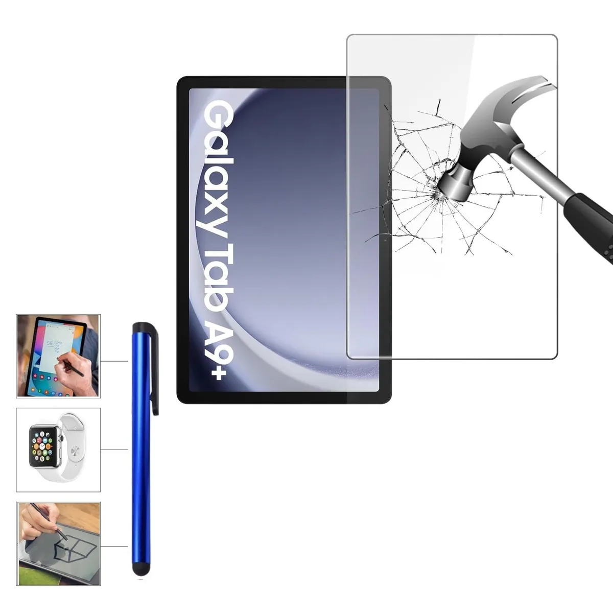 GENERICO - Mica Vidrio templado + Lápiz para Samsung Tab A9 + 2023 SM-X210 X215