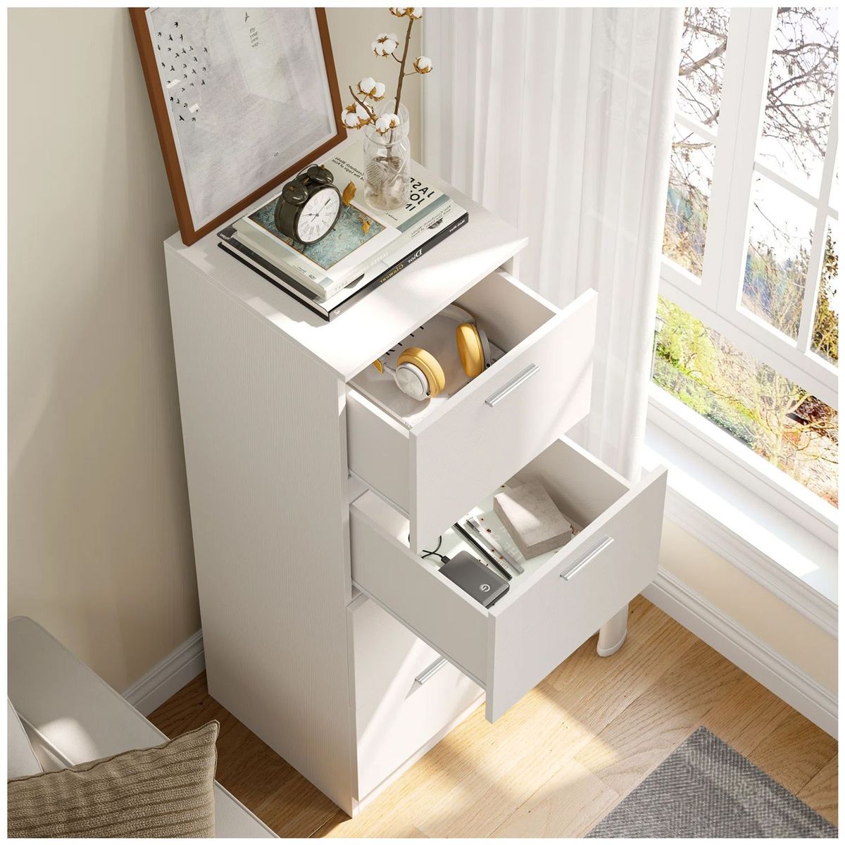 VENTITAS HOME - Archivador Manu 4 Compartimientos Ventitas Home Blanco