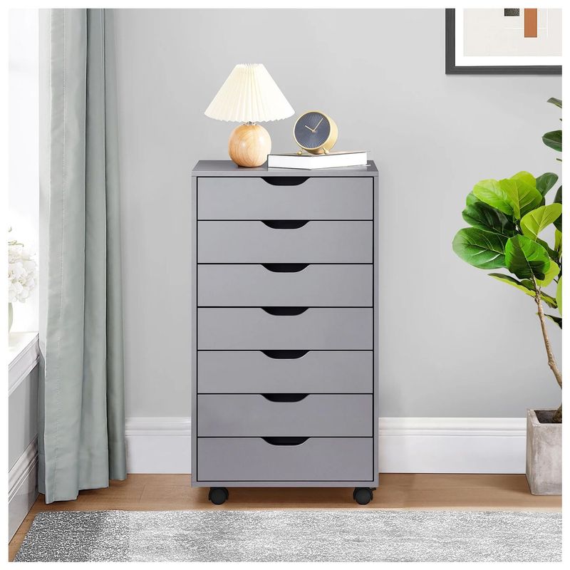 VENTITAS HOME - Archivador Moderno 7 Cajones Ventitas Home Gris Mate