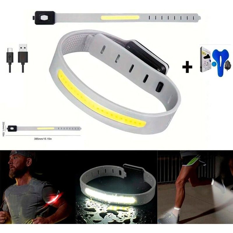 GENERICO - Brazalete de luz led recargable  Cojin gel para bici