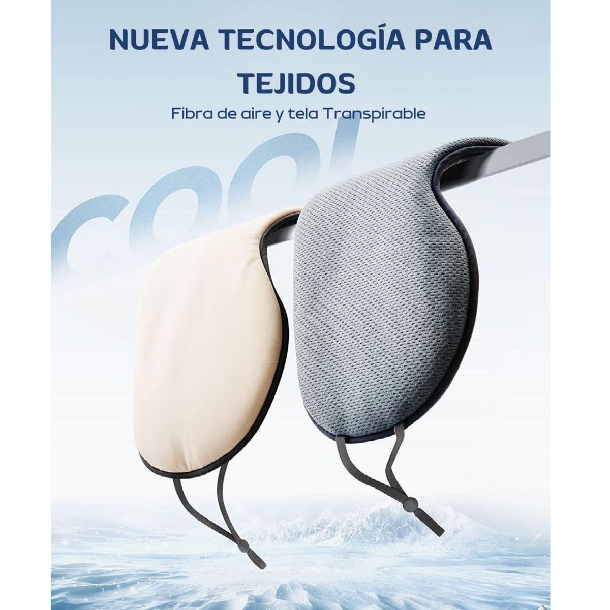 GENERICO - 2 Antifaz Para Dormir en Verano/ Invierno - Unisex, Ligero, Tela Suave - NIMOOD