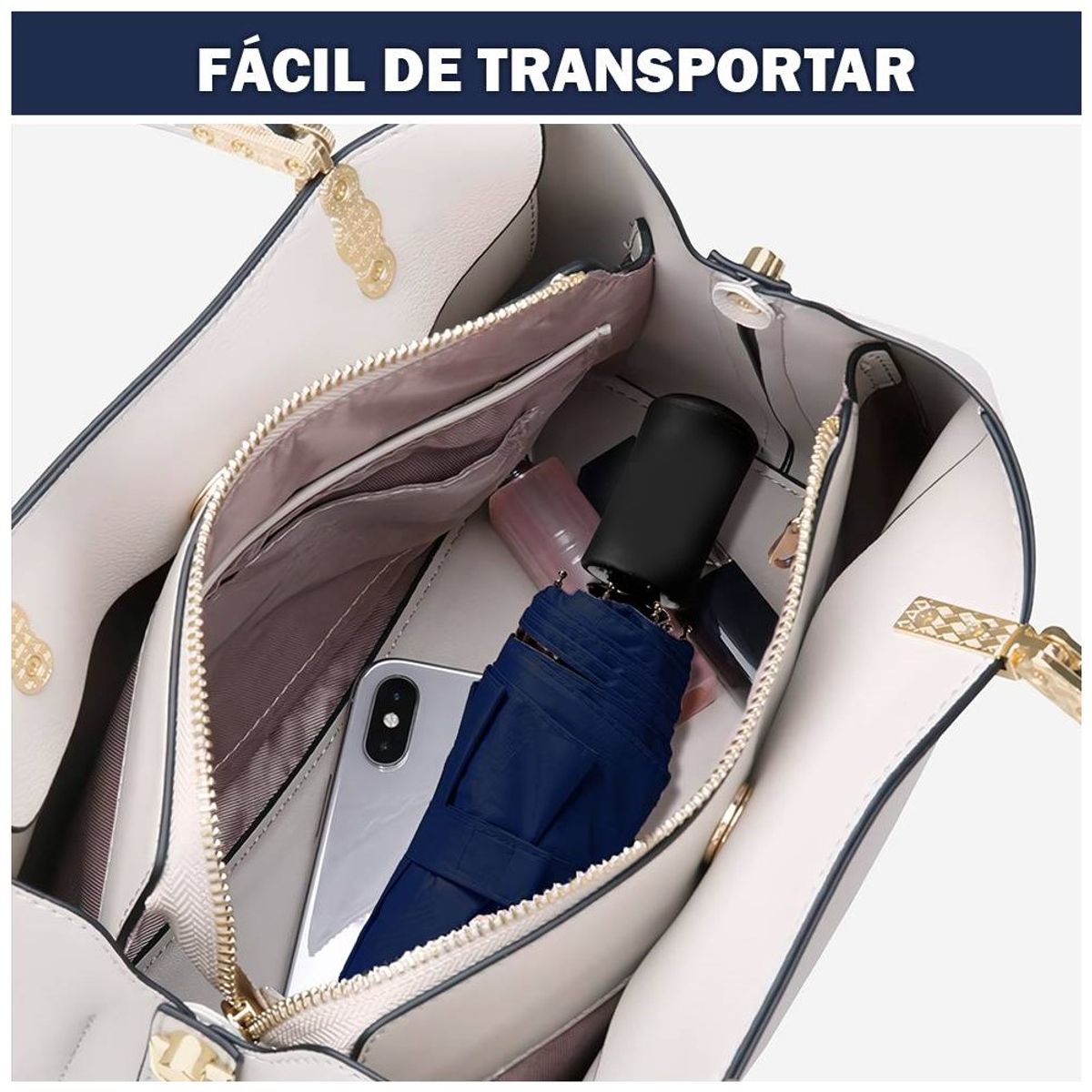 GENERICO - Paraguas Plegable Sombrilla de Mano para Sol Lluvia Fucsia