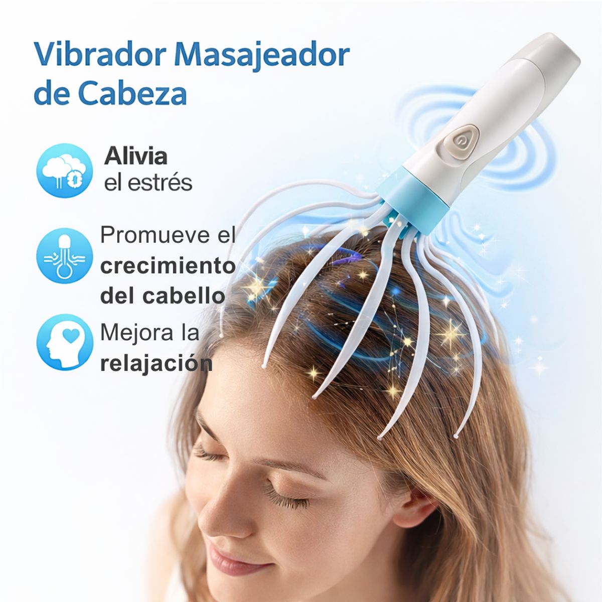 GENERICO - Masajeador eléctrico para cabeza antiestrés crecimiento de cabello
