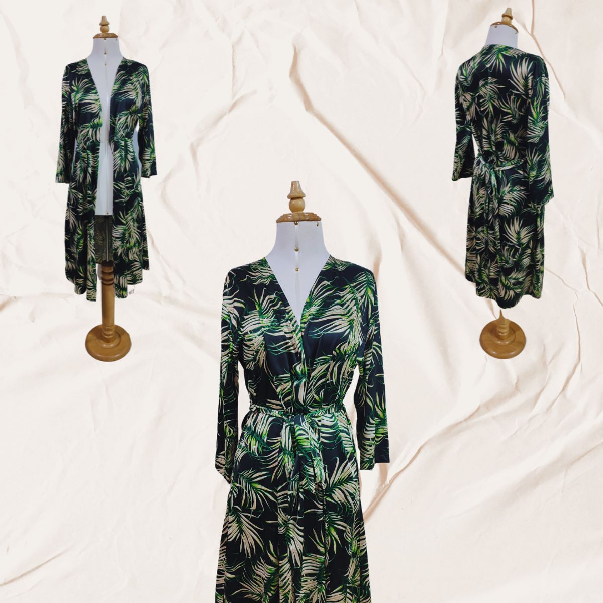 SENSA SILK - Bata mujer seda con cinturon salida de cama pijama kimono