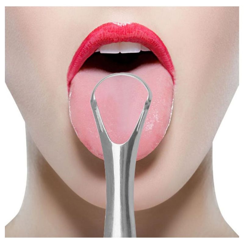 GENERICO - Limpiador Raspador De Lengua De Acero Inoxidable Plateado