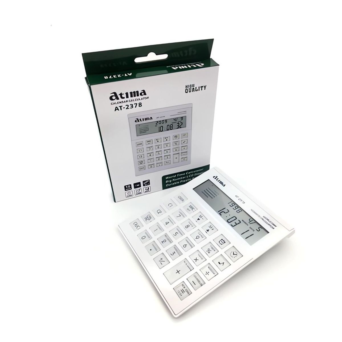 GENERICO - Calculadora de 10 Dígitos Con Calendario Fecha y Alarma