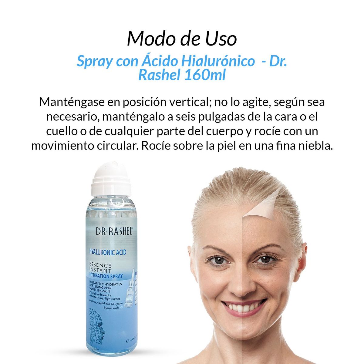WOKALI - 3 Spray de hidratación instantánea con ácido hialurónico 160ml