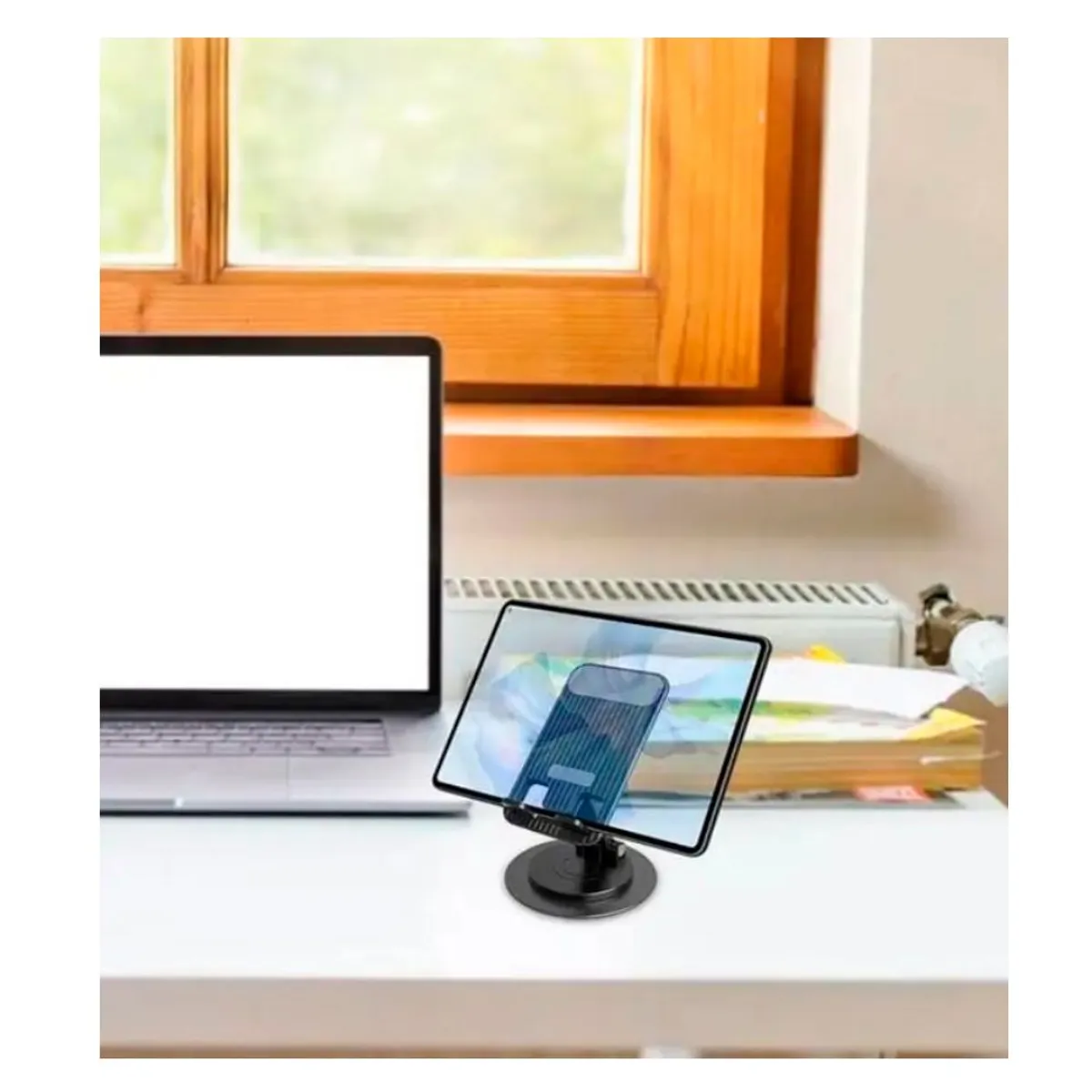 GENERICO - Soporte de Aluminio Para Celular Móvil Holder Telefono Giratorio 360