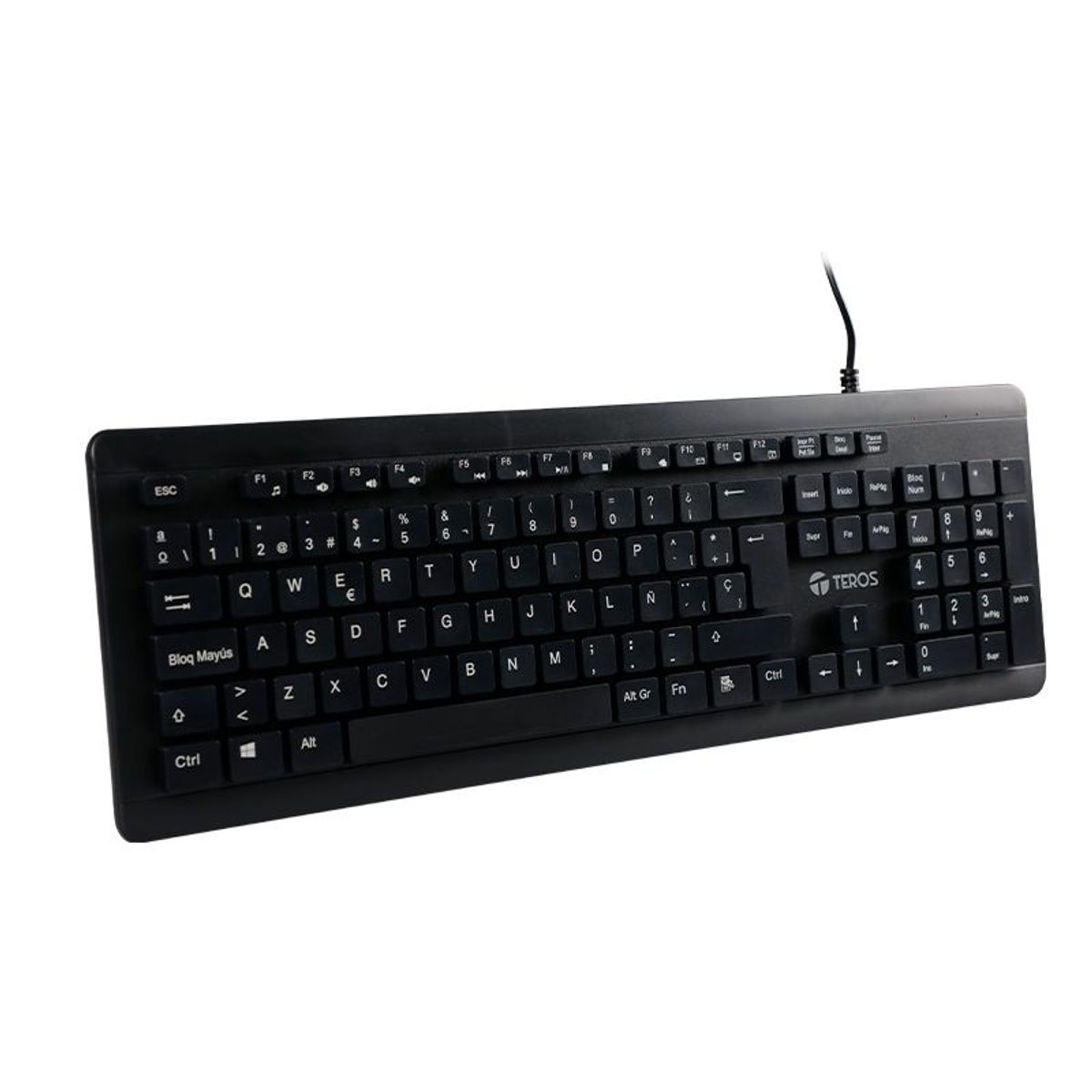 TEROS - Teclado Multimedia  Lavable Resistente al Agua Usb cableado Ipx7