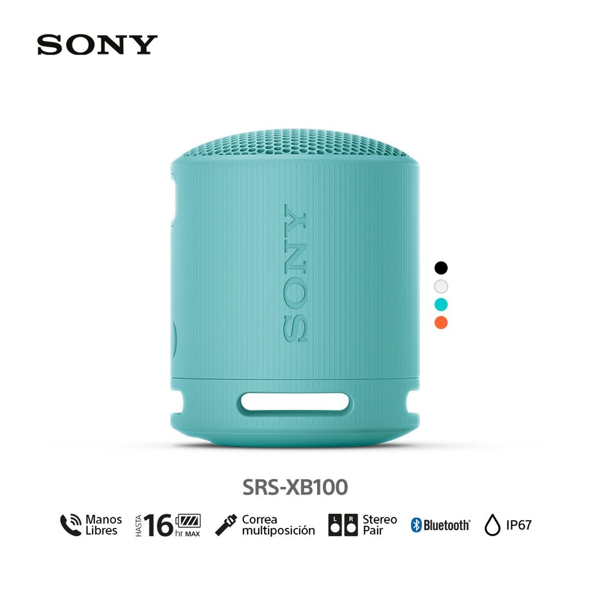 SONY - Sony Parlante inalámbrico portátil SRS-XB100 Azul