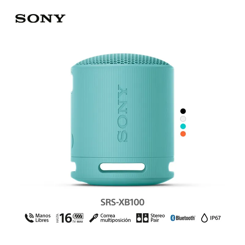 SONY - Sony Parlante inalámbrico portátil SRS-XB100 Azul