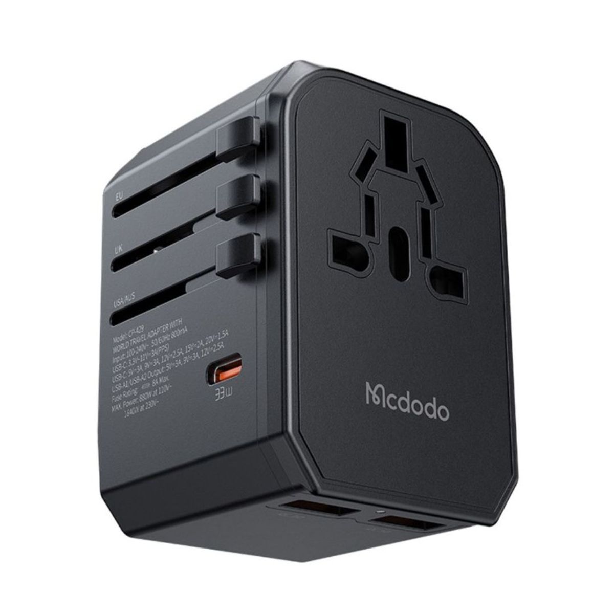 MCDODO - ADAPTADOR DE VIAJE UNIVERSAL MCDODO DE CARGA RÁPIDA 33W CP-4290