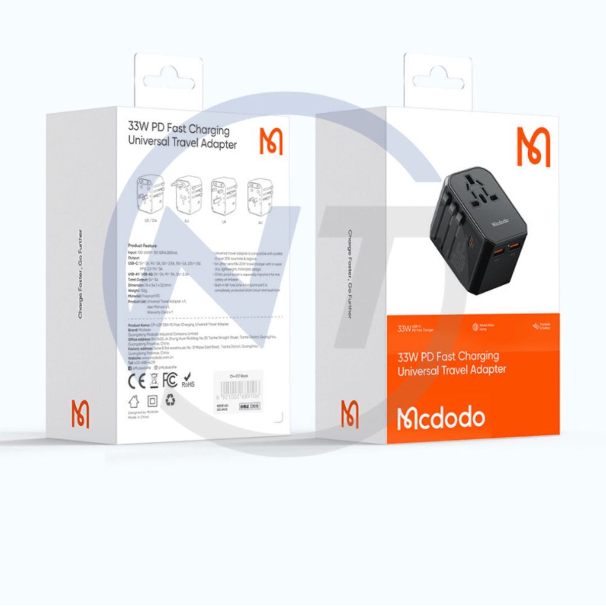 MCDODO - ADAPTADOR DE VIAJE UNIVERSAL MCDODO DE CARGA RÁPIDA 33W CP-4290