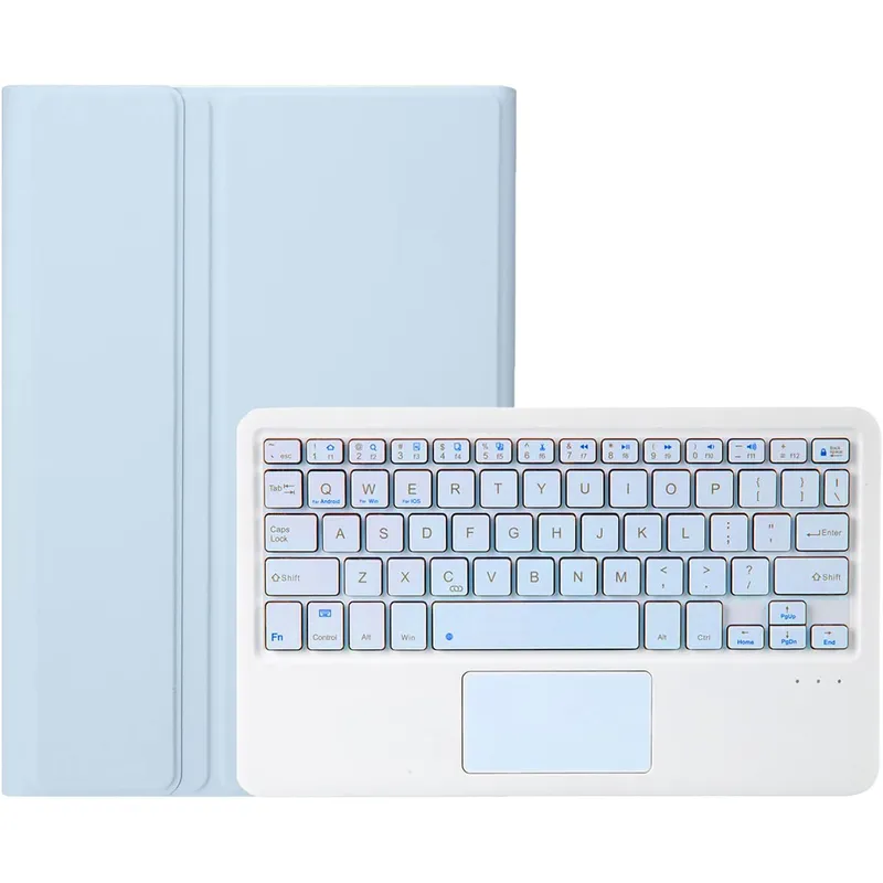 GENERICO - Funda con Teclado Bluetooth para Tablet Lenovo P11 2da gen 115Celeste