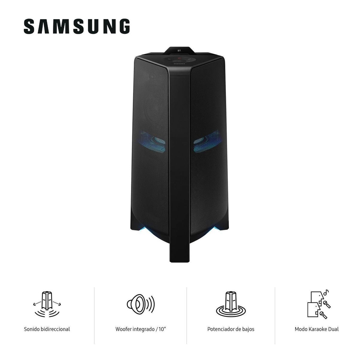 SAMSUNG - Equipo Torre de Sonido Bluetooth Samsung 1500Watts MX-T70 - Negro