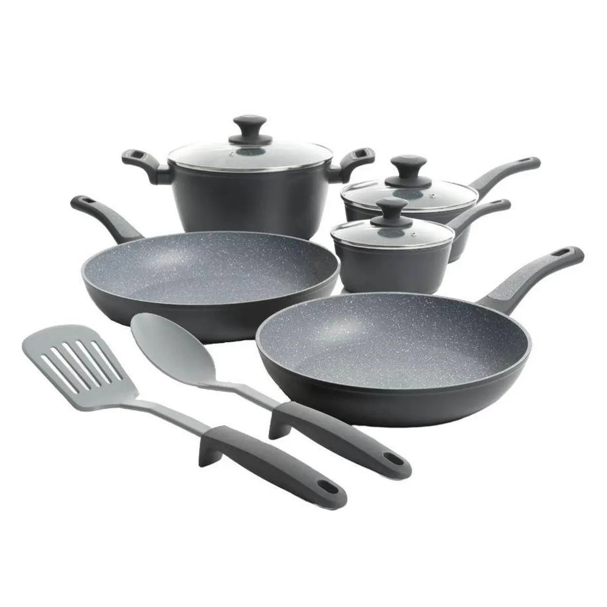 OSTER - Juego de Ollas Oster Bastone 10 piezas Aluminio Forjado