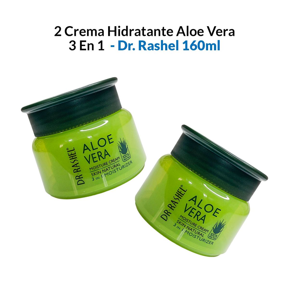 GENERICO - 2 Crema Hidratante Aloe Vera Hidratante 3 En 1 Día/Noche