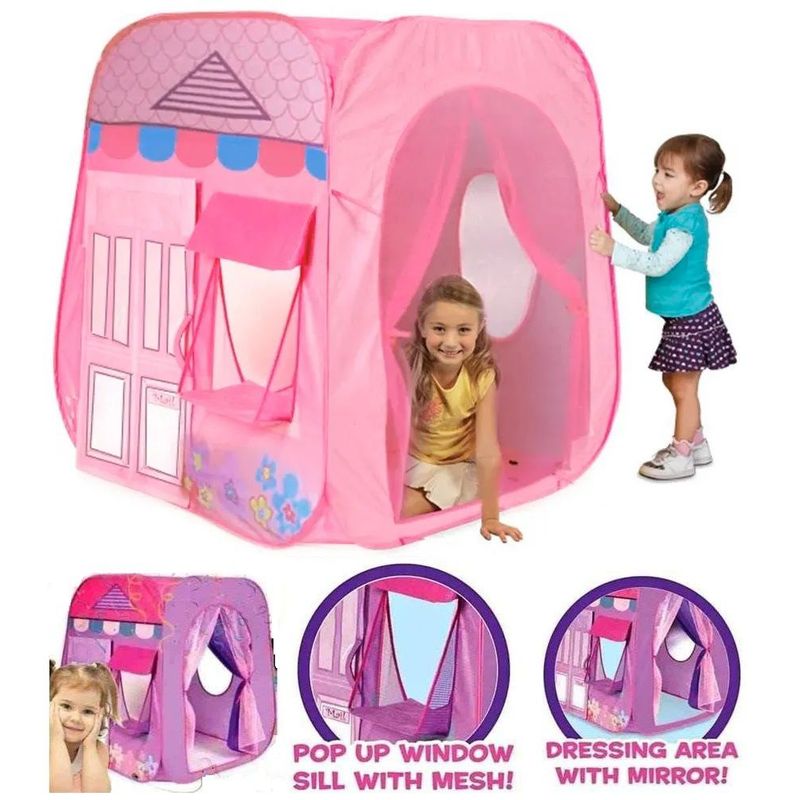 EVERBEST - Carpa de Juego Boutique de Niña Rosado 104 x 92 cm