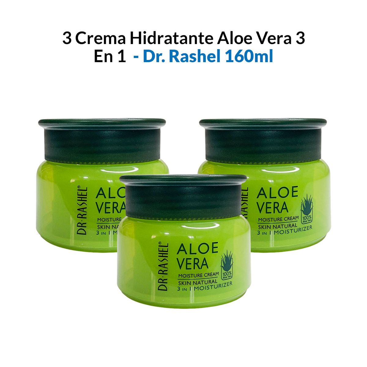 GENERICO - 3 Crema Hidratante Aloe Vera Hidratante 3 En 1 Día/Noche
