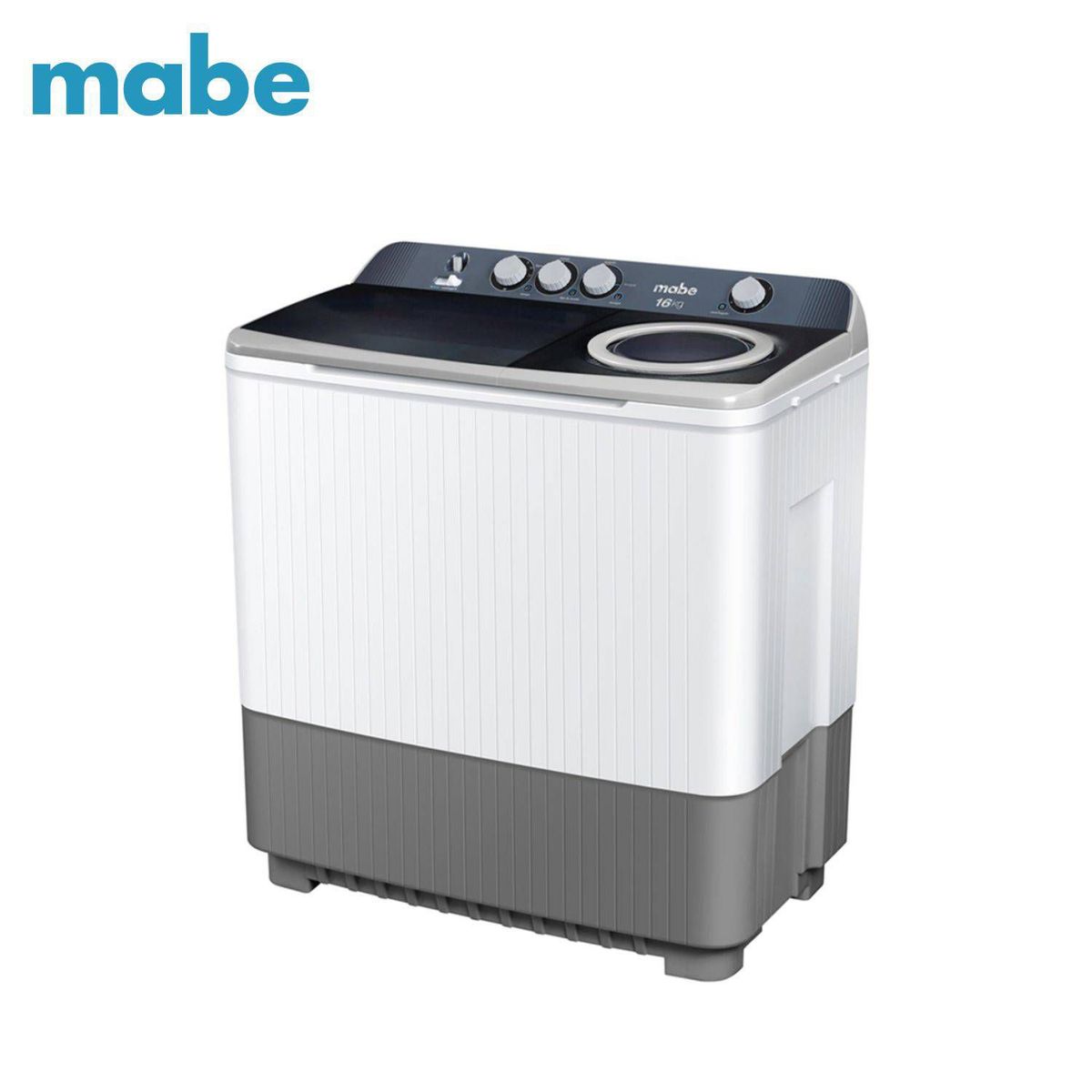 MABE - Lavadora semiautomática de 16 kg blanca mabe - LMD6124PBBB0.